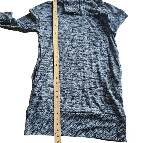 St johns bay womens Sz M heathered gray sweater dress side pockets - Picture 5 of 6